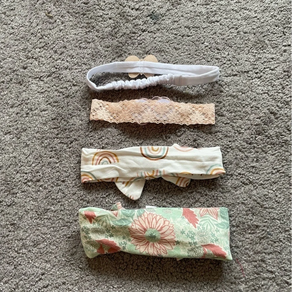 Set Of 4 Pastel Infant Toddler Girls Headbands